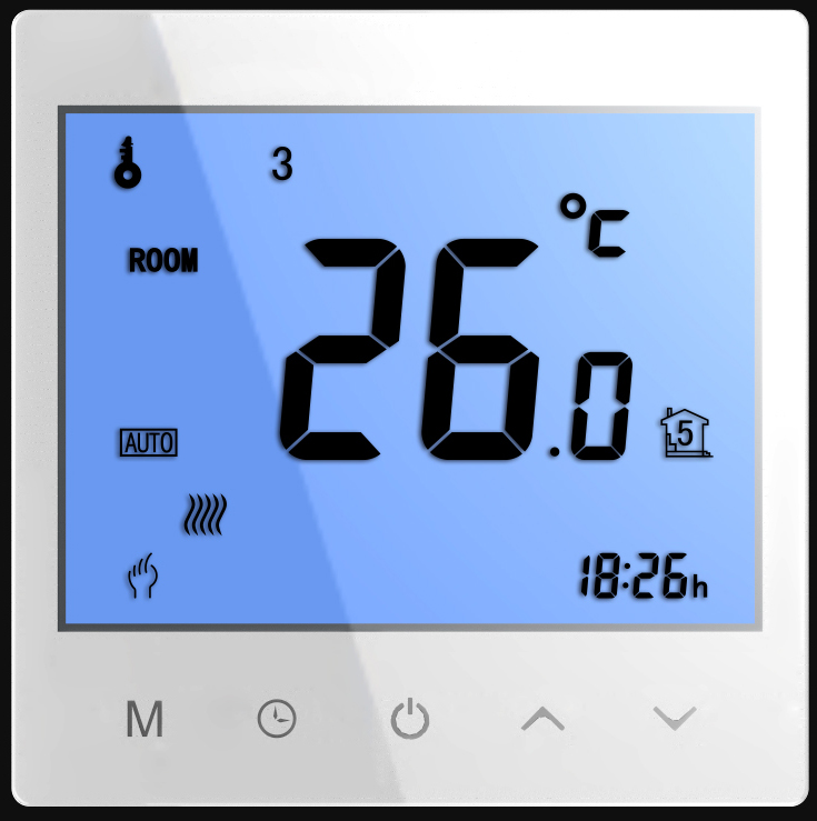 AC3385水/电地暖.编程.互联网WIFI.485通信温控器